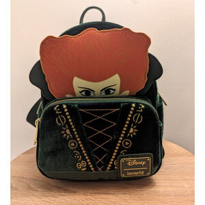 Loungefly Disney Hocus Pocus Winifred Mini Backpack Velvet Cosplay Halloween NWT